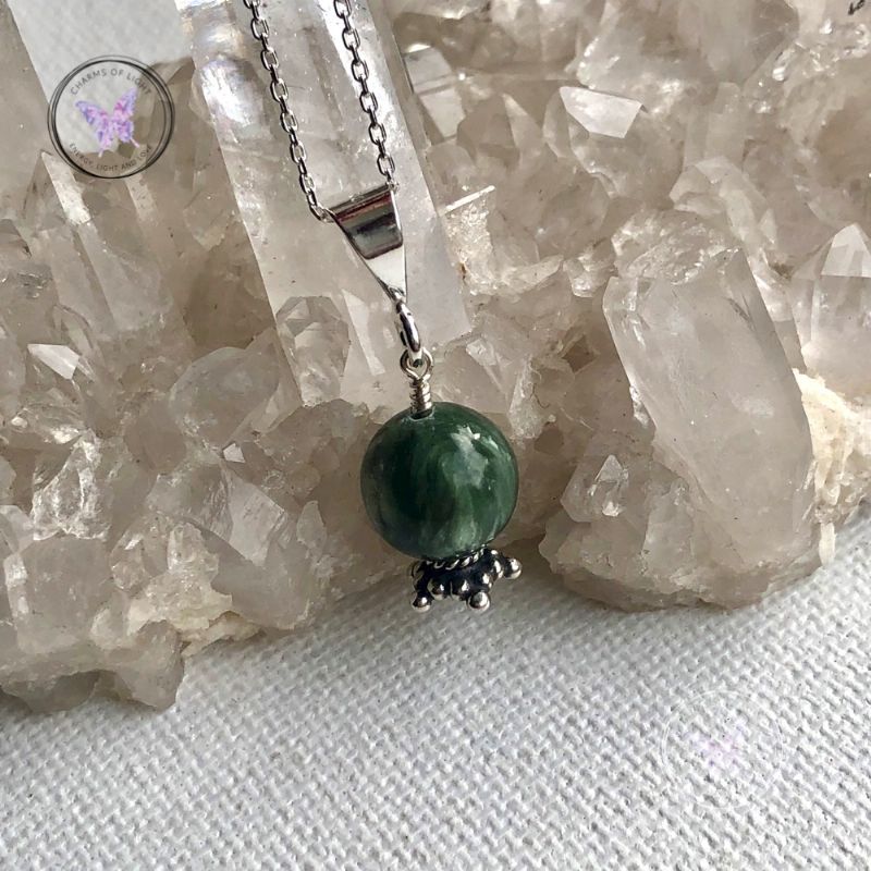 Seraphinite Crystal Ball Pendant